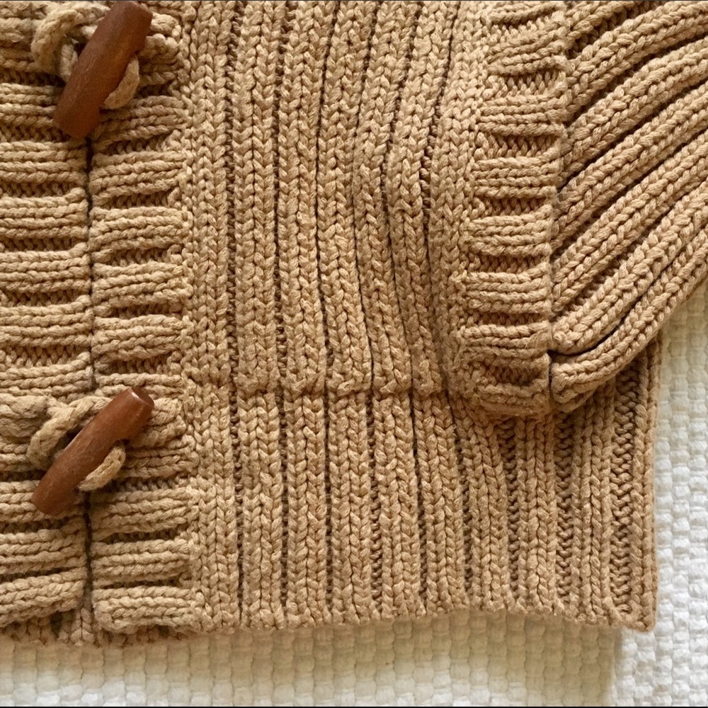Toggle Close Cable Knit Sweater, Nice Boho Style! - image 5
